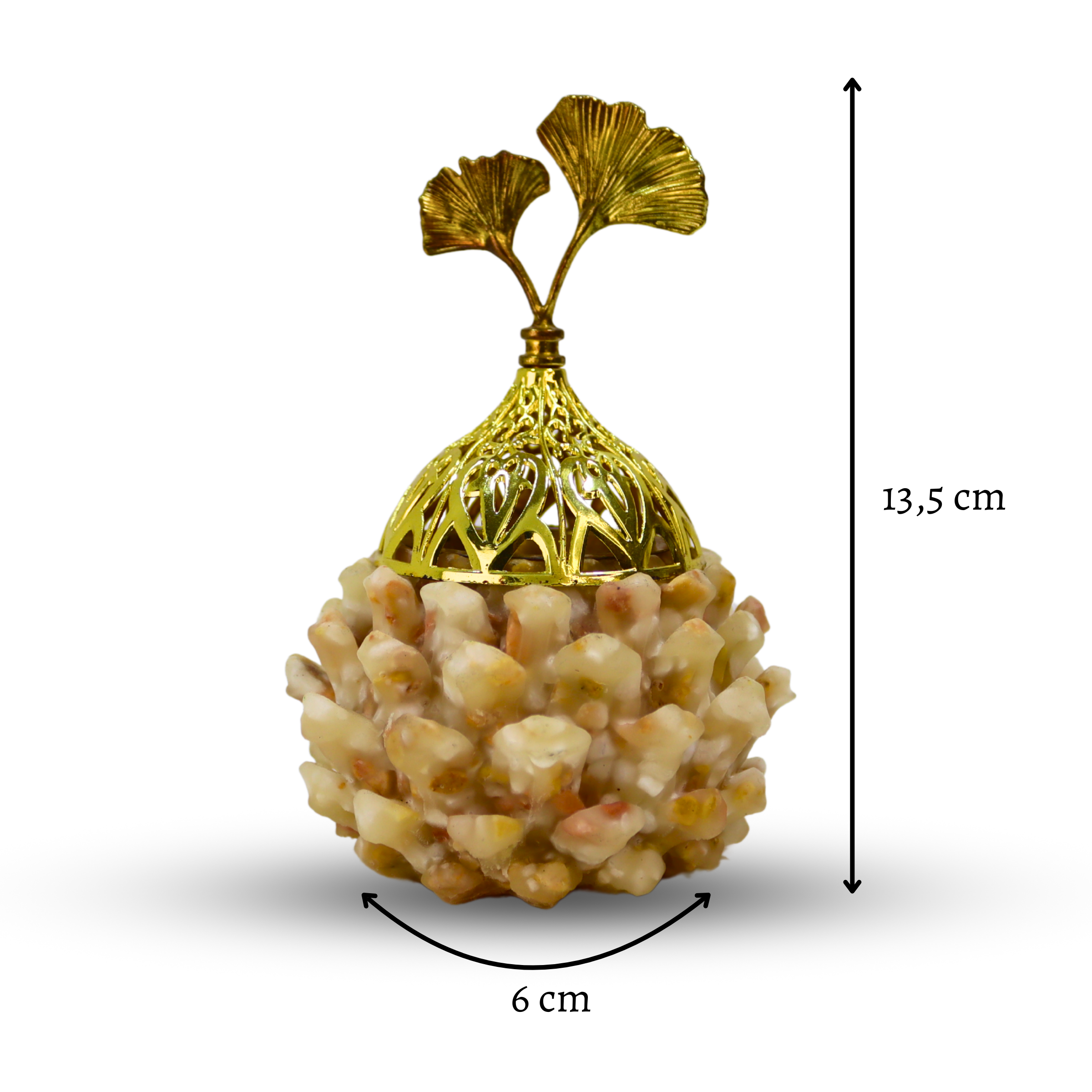 Luxurious Stone Crystal Incense Burner