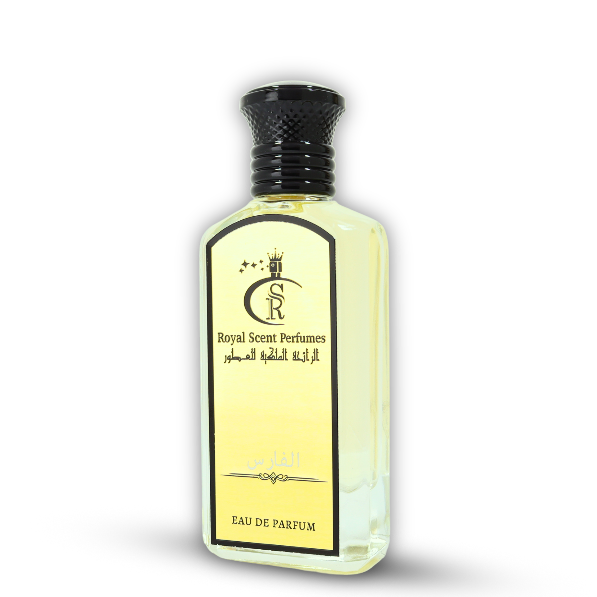 Al Fares Perfume – A unisex woody aromatic fragrance with pink pepper, tobacco, and leather in a striking bottle.