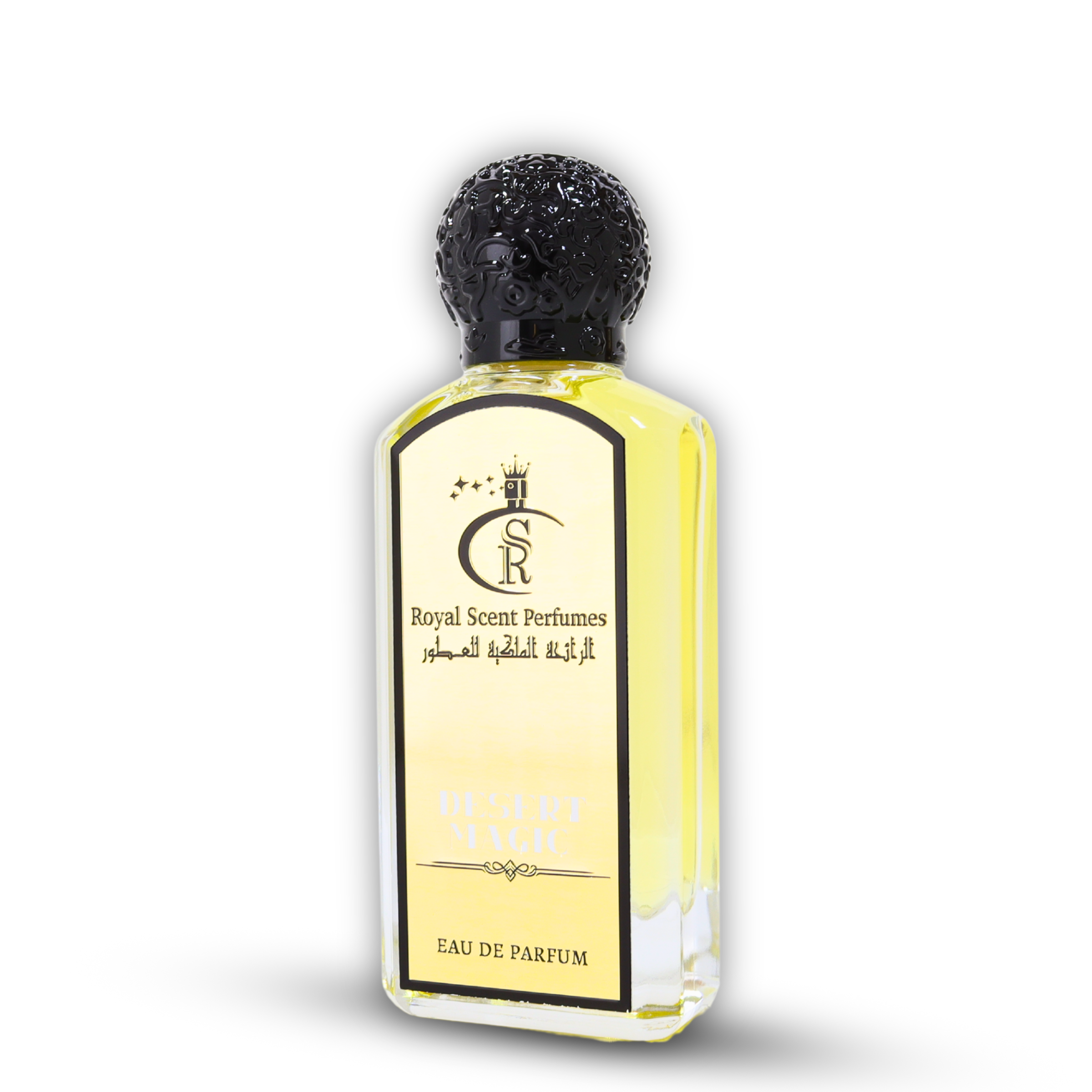 Desert Magic – A unisex oriental fragrance with rose, vanilla, and warm amber in a sun-kissed bottle.