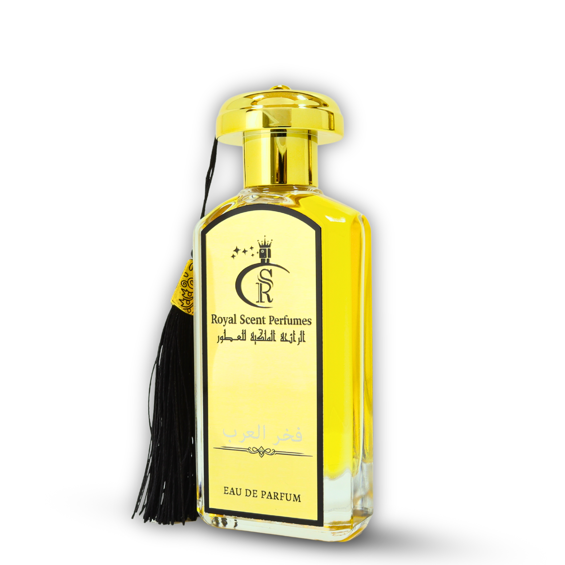 Fakher Al Arab – A unisex oriental woody fragrance with cardamom, caramel, and rich amber in a striking bottle