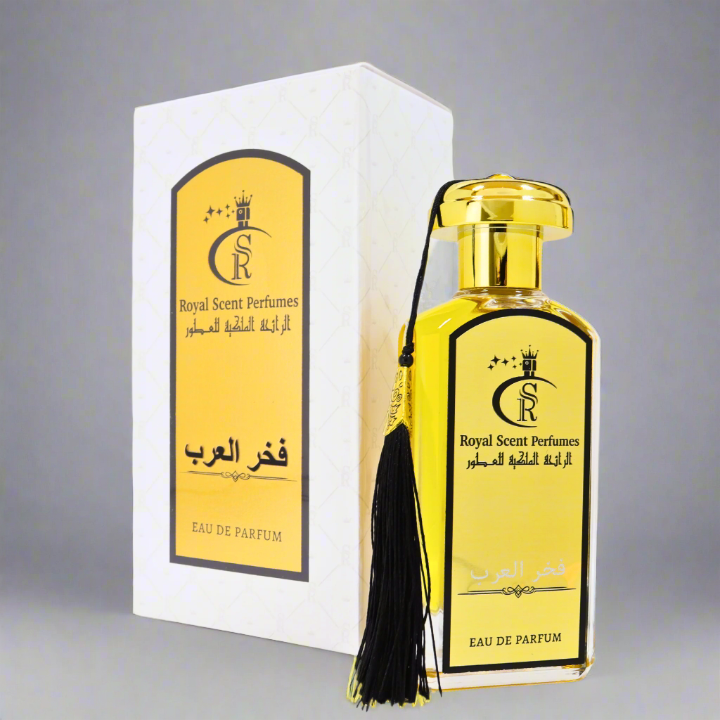Fakher Al Arab Perfume – A bold blend of lavender, patchouli, and cedarwood for confident personalities.