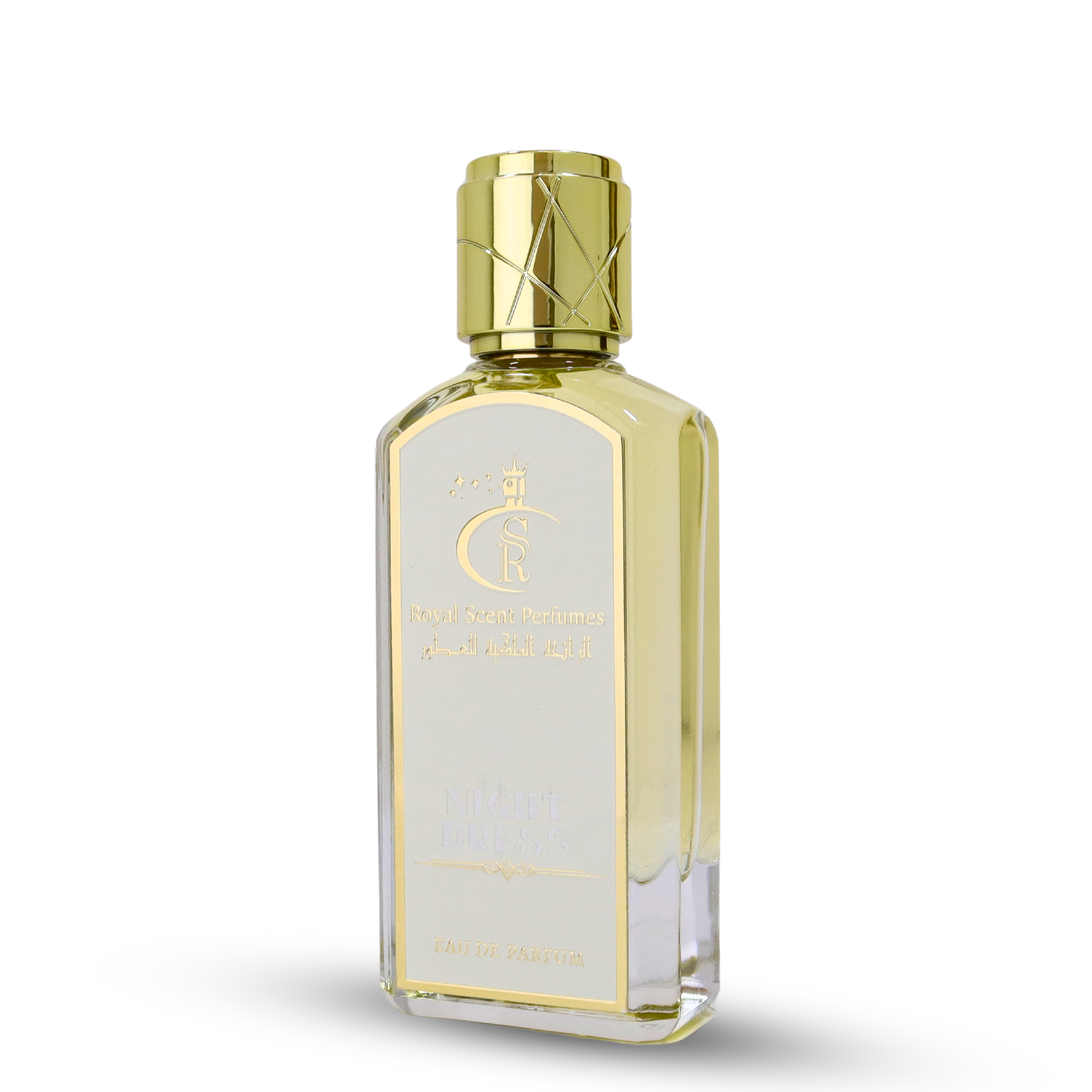 Top: Juicy black currant, green leaves. Heart: Velvety rose, orris. Base: Musk, vanilla – a trail of midnight allure