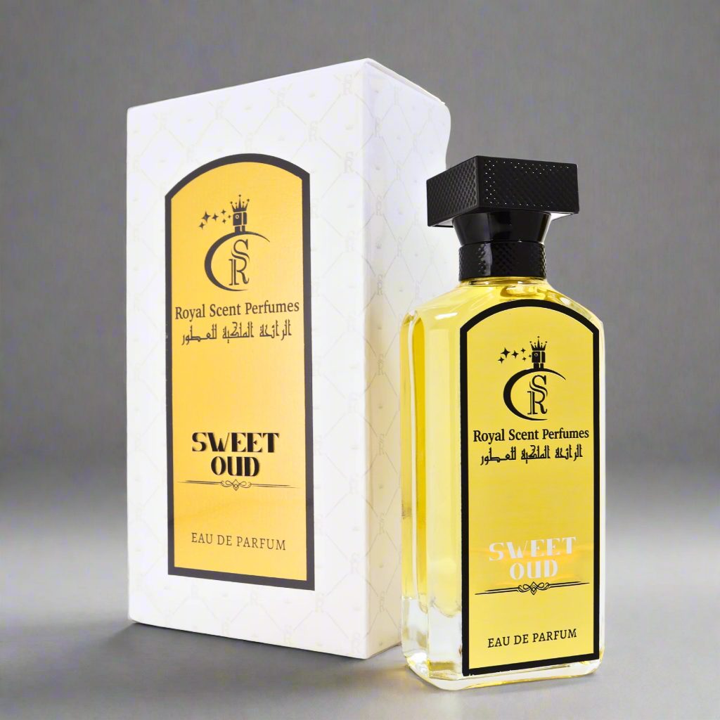 Giftable Sweet Oud set – Opulent blend of amber, powdery woods, and nutty balsamic notes in an elegant flacon.