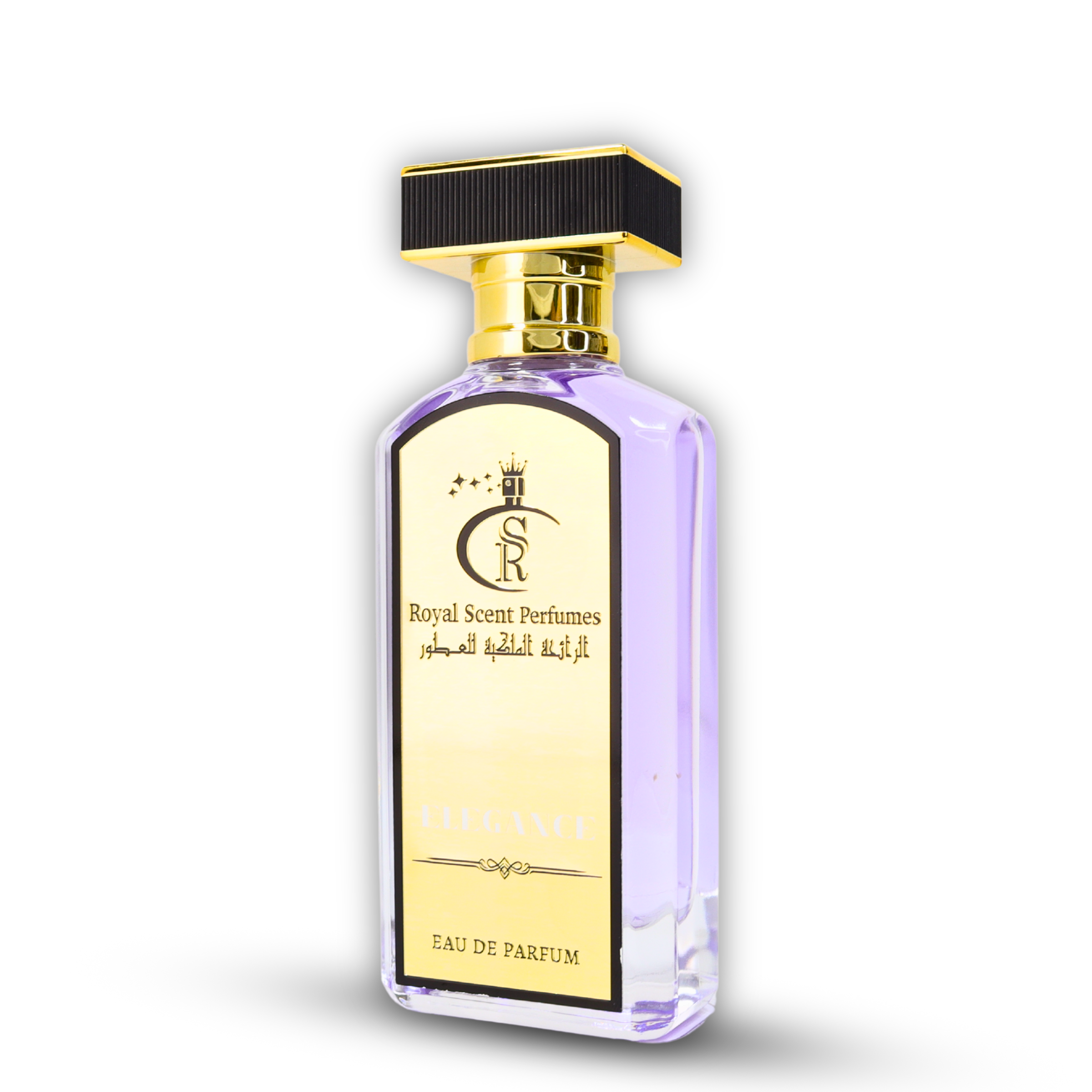 Elegance Perfume – A unisex oriental fragrance with citrus zest, fruity heart, and warm vanilla-musk base in a sleek bottle.