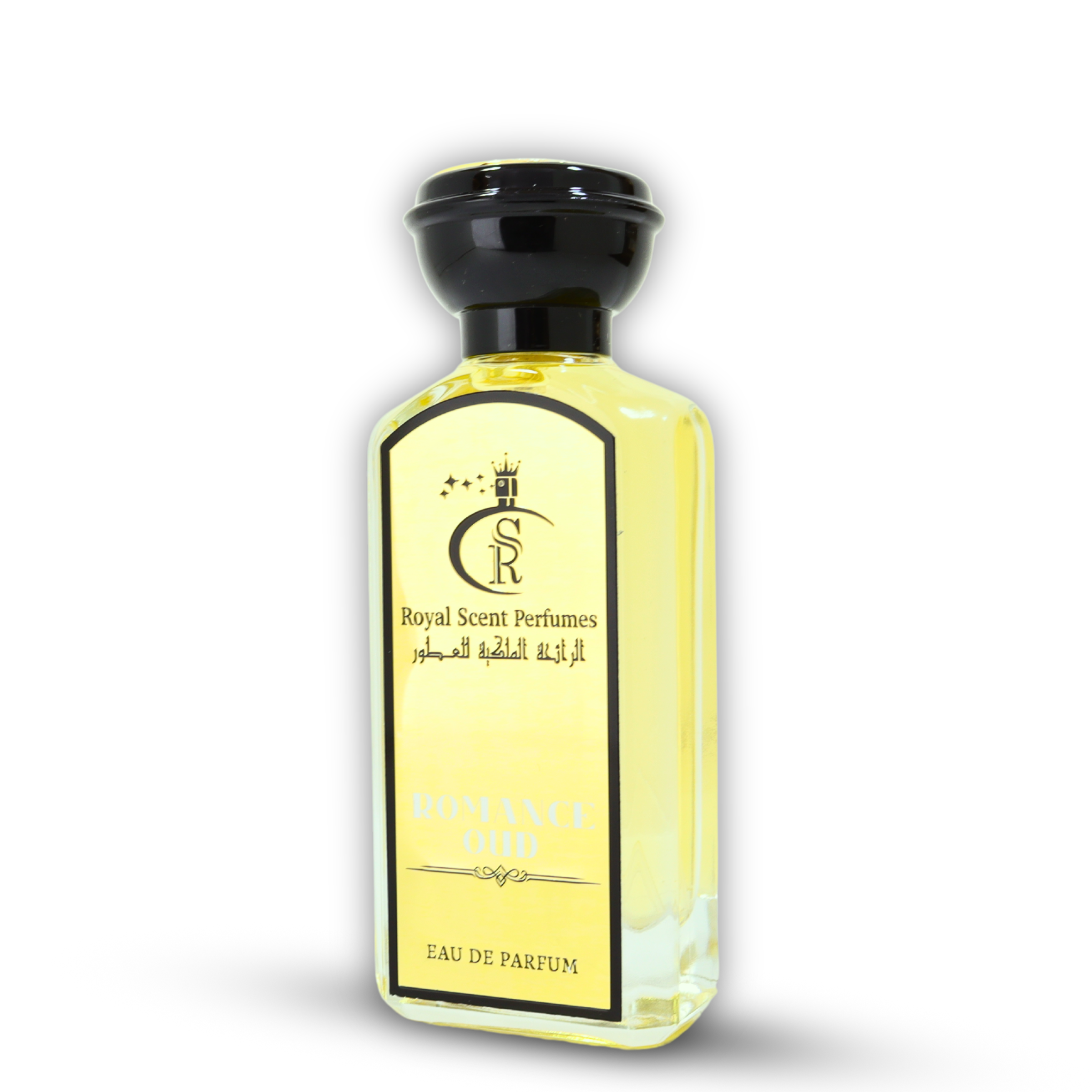 Romance Oud Perfume – A unisex woody floral fragrance with black currant, jasmine, and warm leather-oud base.