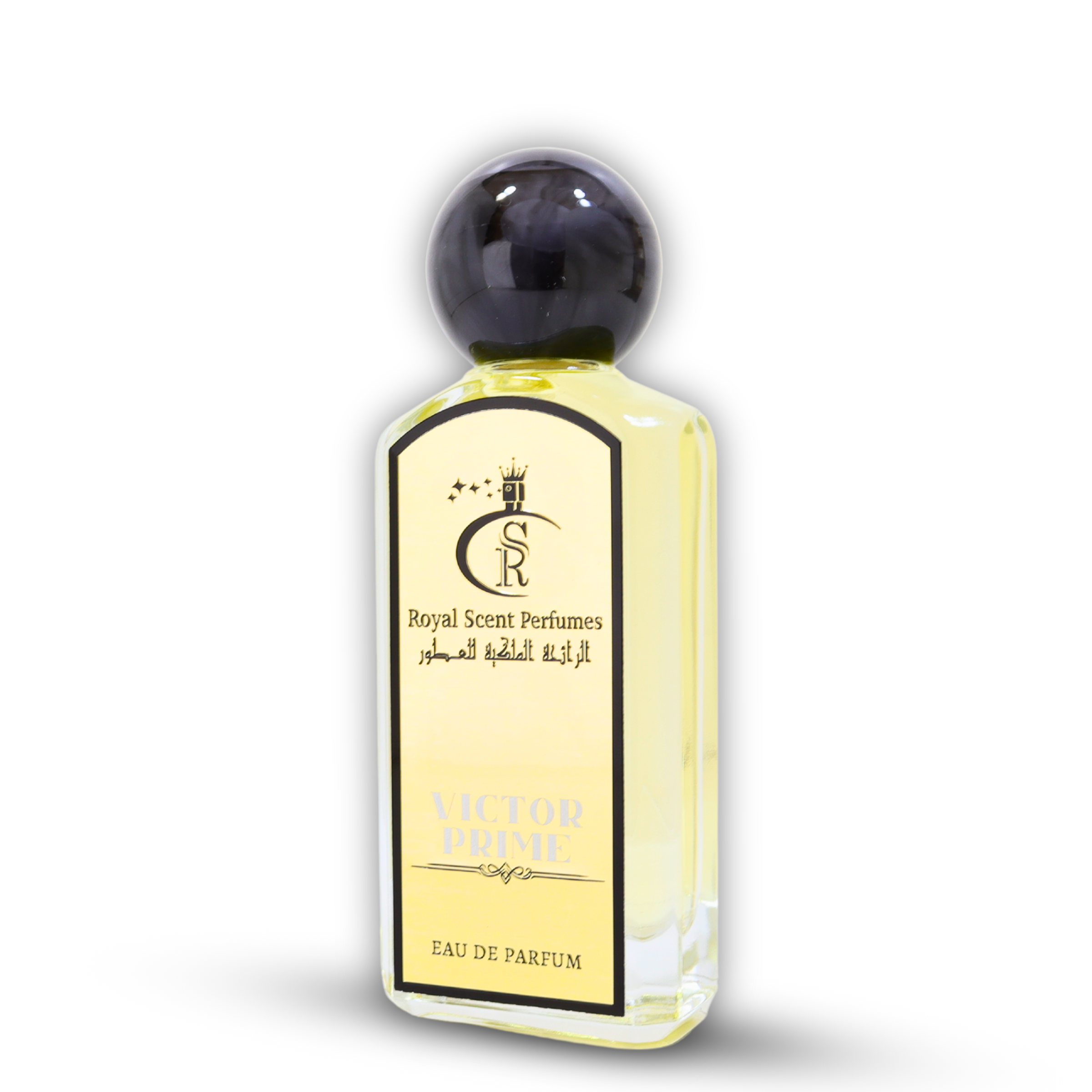 Victor Prime – A vibrant unisex fragrance blending bergamot, raspberry, and warm leather in a sleek bottle.